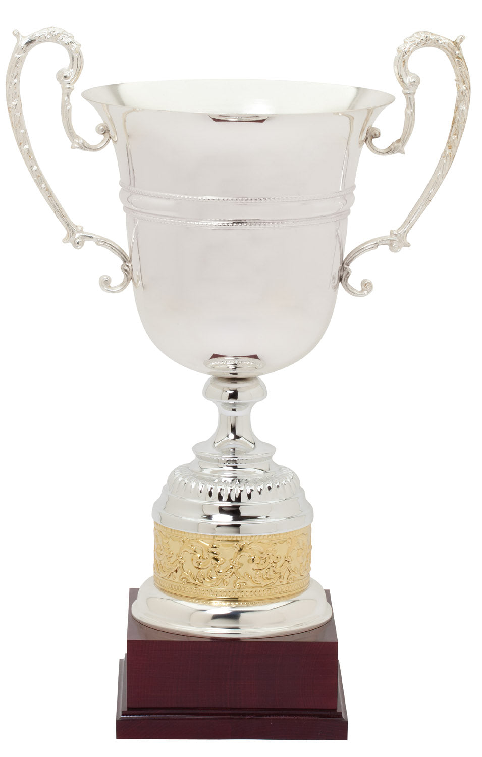 Gold Band Silver Plated Italian Loving Cup – engravable award