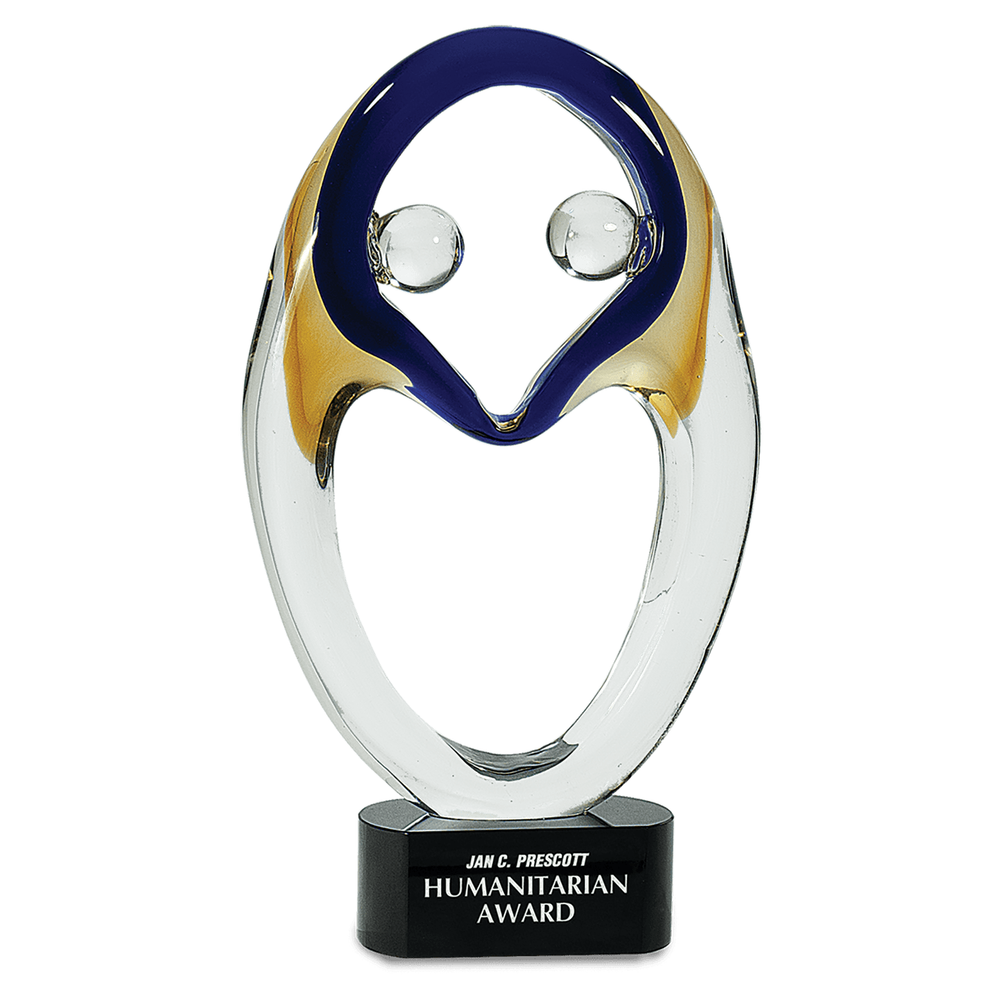 13 3/4" Together Art Glass, hand-blown glass award