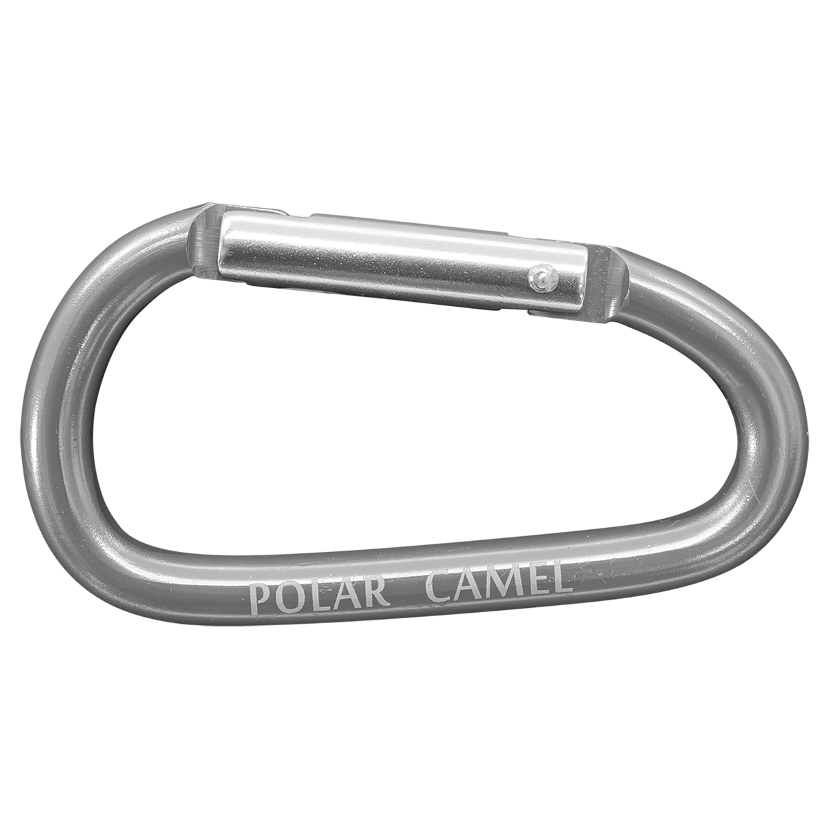 Gray water bottle carabiner clip