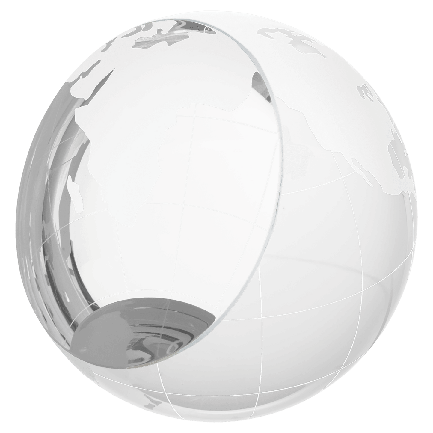 4 inch faceted crystal globe paperweight
