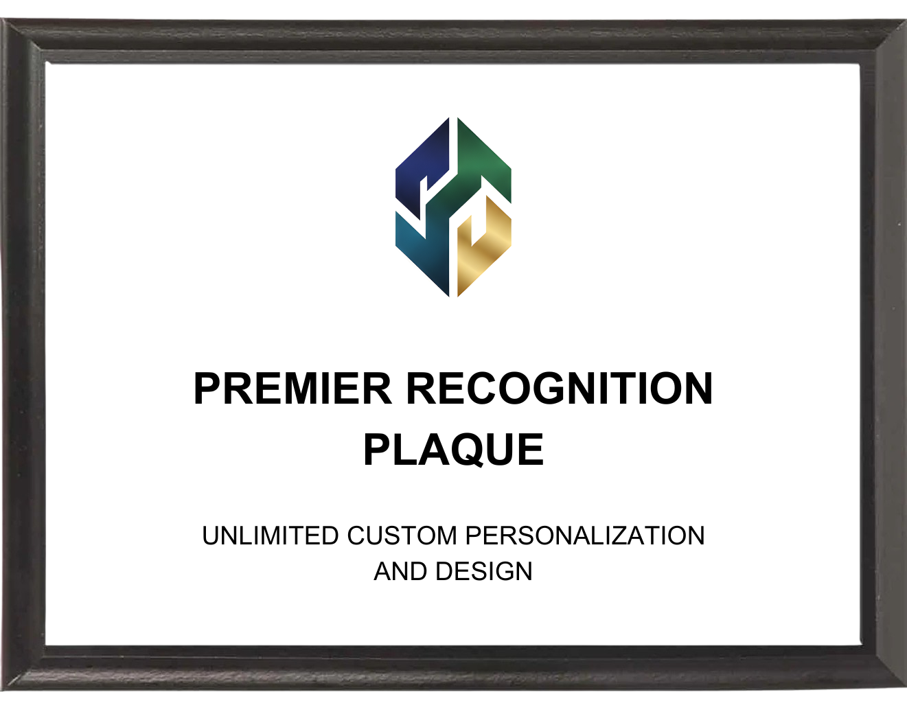 color printed plaque black landscape