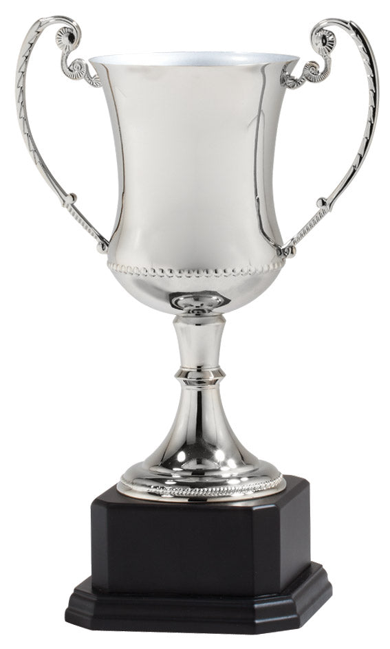 Nickel Plated Tall Loving Cup Trophy – engravable award