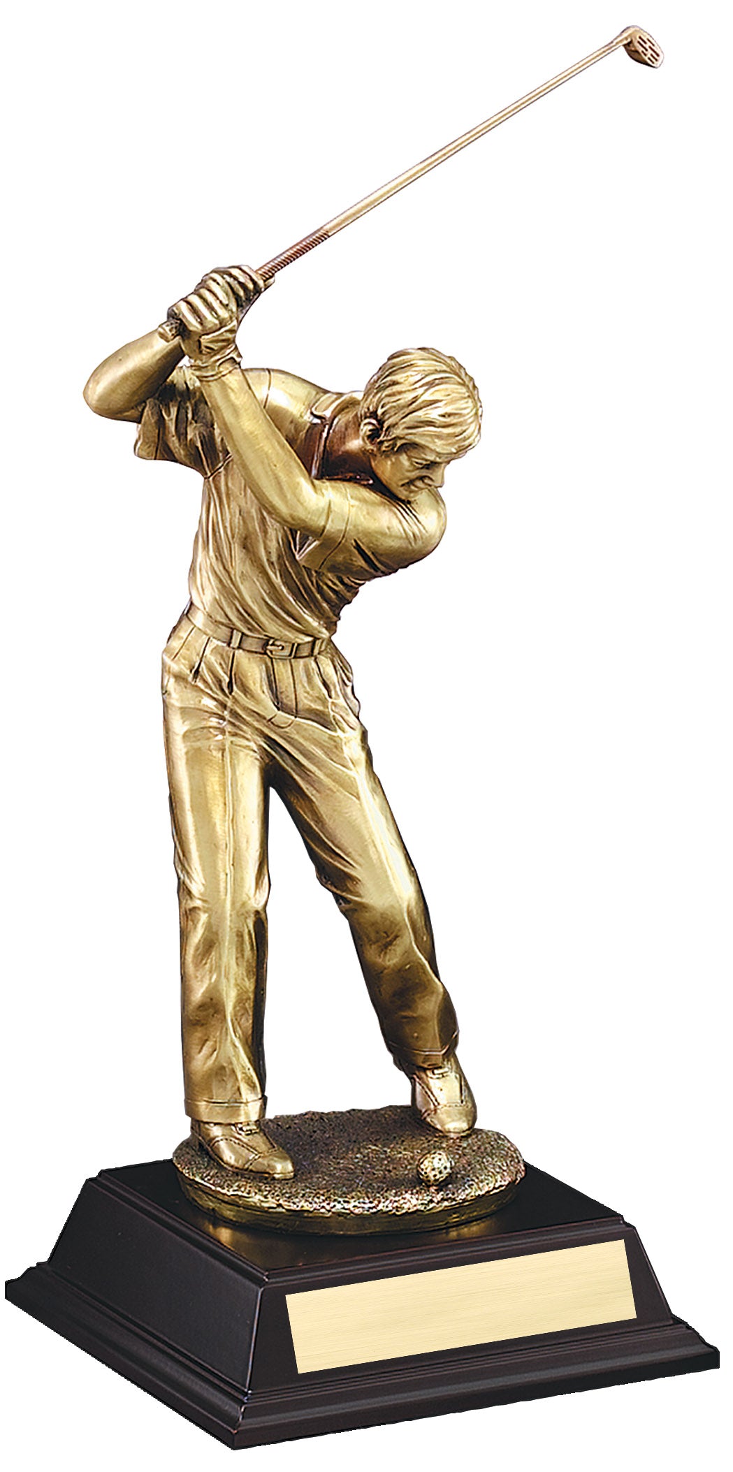 Gold male golfer with a driver, 16½" size