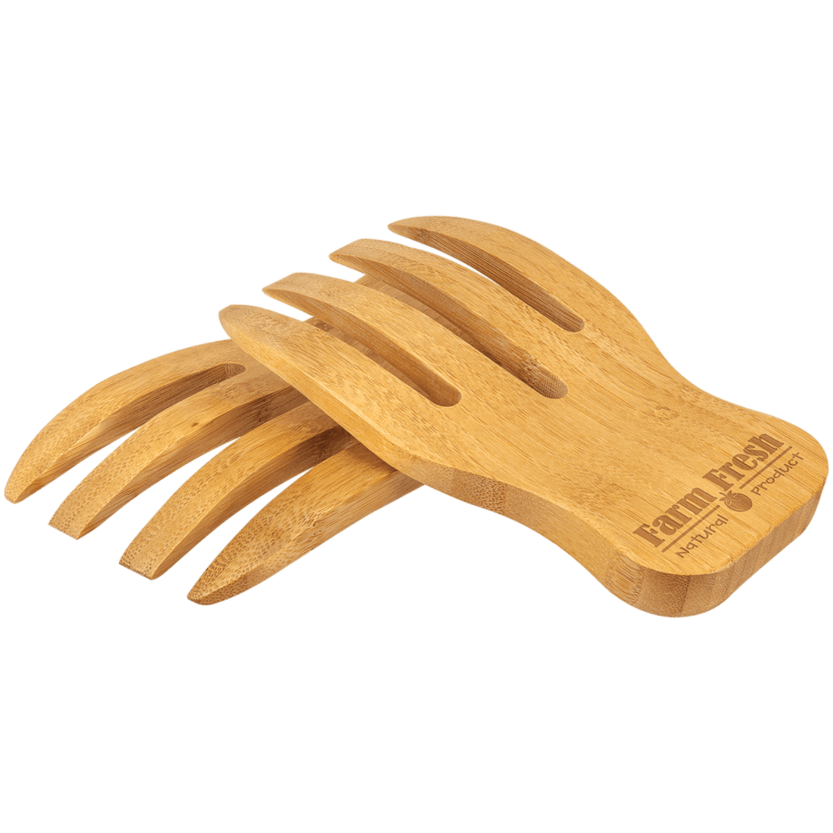 personalized bamboo salad hands set
