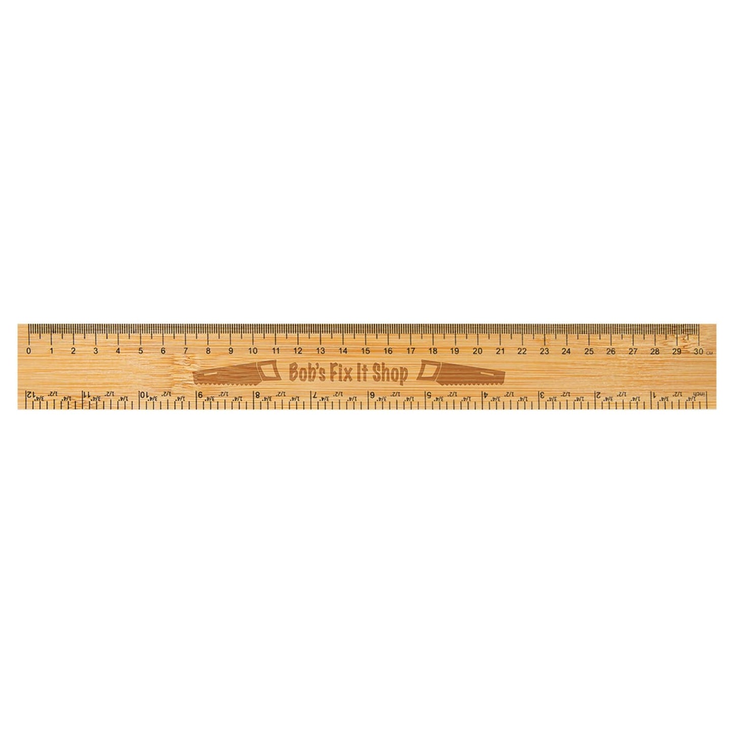 12 inch bamboo ruler, personalized