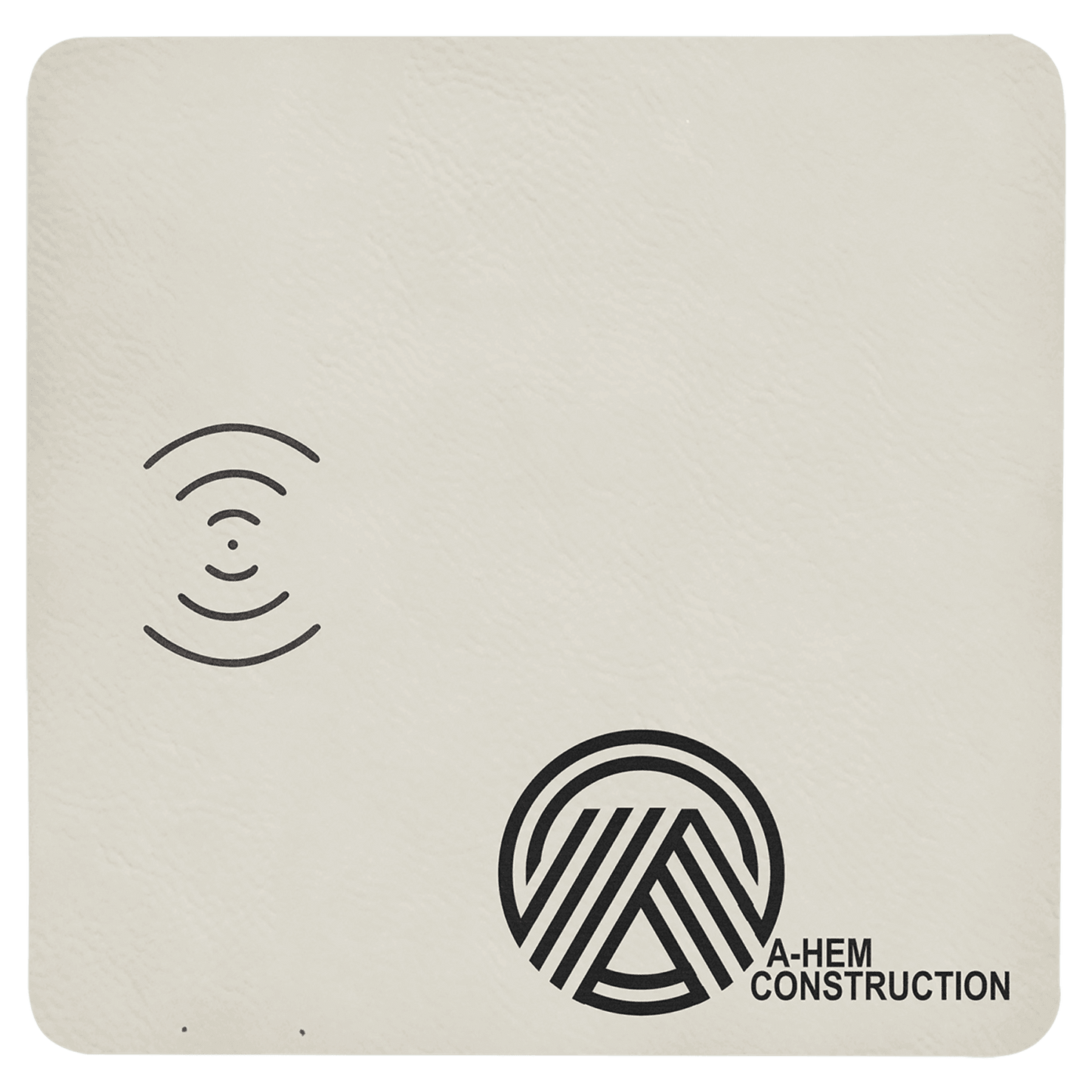 White Leatherette Wireless Charging Mat