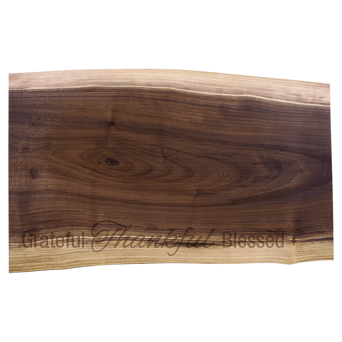 20″ × 12″ personalized black walnut charcuterie board