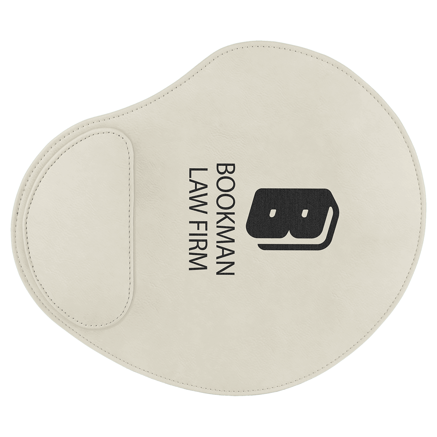 White Leatherette Mouse Pad