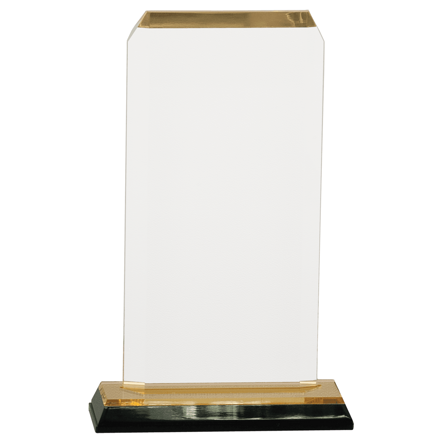 Gold 3 1/2" x 7 1/2" Clipped Corner Impress Acrylic