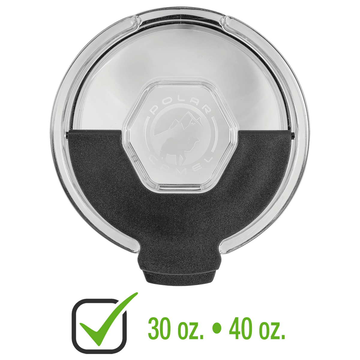 Snap-close flip lid for 30 oz tumbler