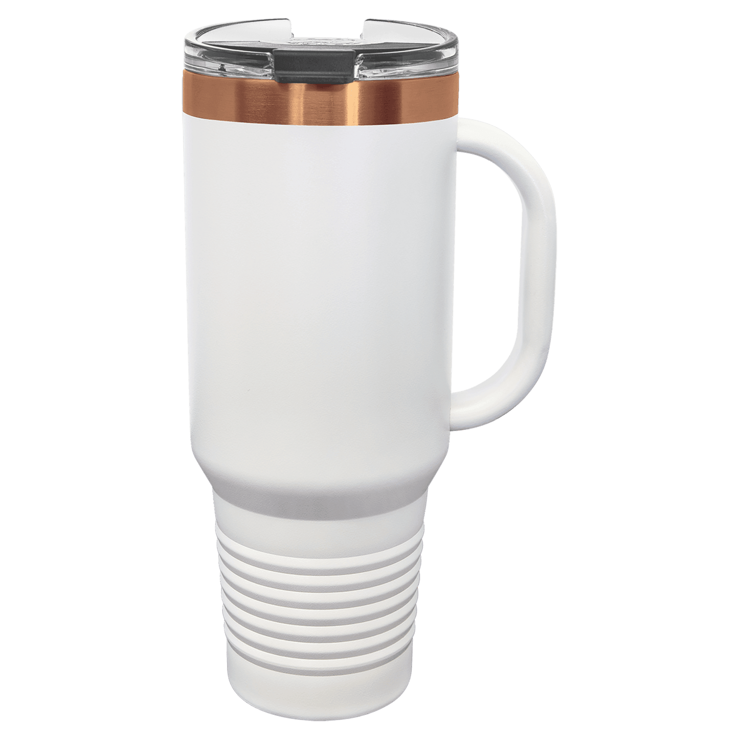 White rosegold 40 ounce tumbler no straw blank