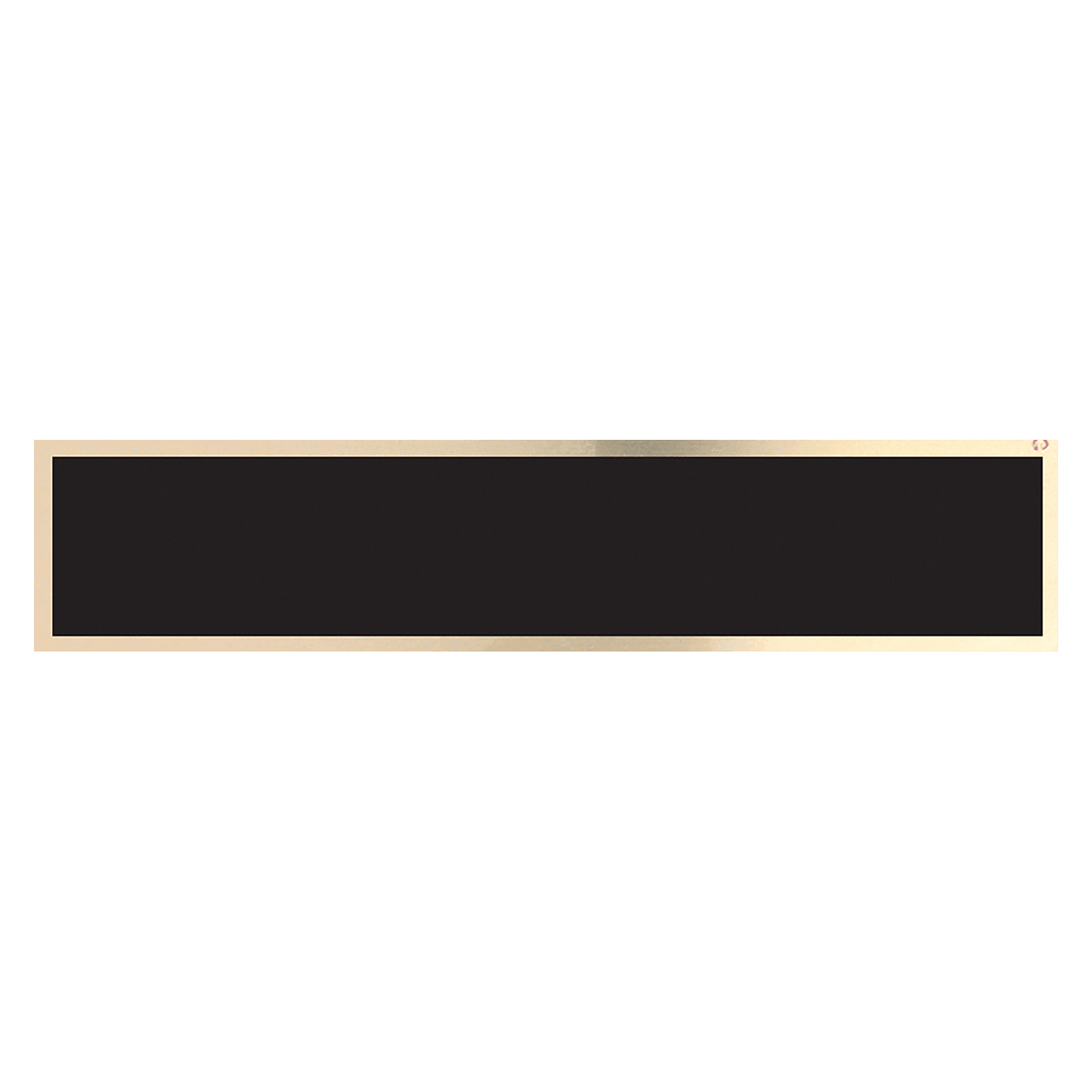 Black and gold engravable brass name plate for desk wedge