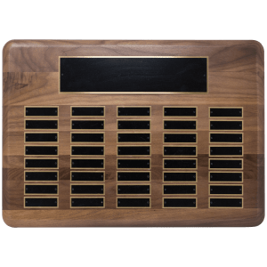 American Walnut Roster Series Perpetual Plaque 40 Plates