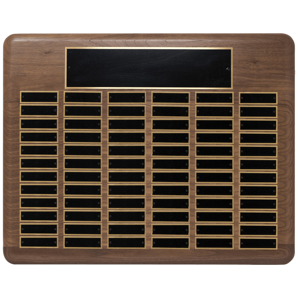 American Walnut Perpetual Plaque - 72 Plates (Roster Series)
