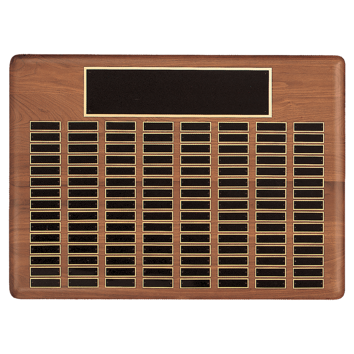 American Walnut Perpetual Plaque - 120 Plates (Roster Series)