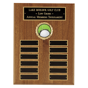 American Walnut Plaque 12 Plates with 2 inch Insert Holder