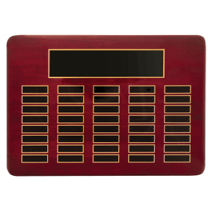 Rosewood Piano Finish Perpetual Plaque 40 Plates 7/8 x 2 3/4