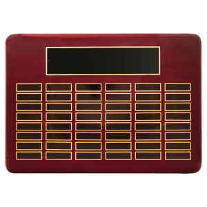 Rosewood Piano Finish Perpetual Plaque 48 Plates 7/8 x 2 3/4
