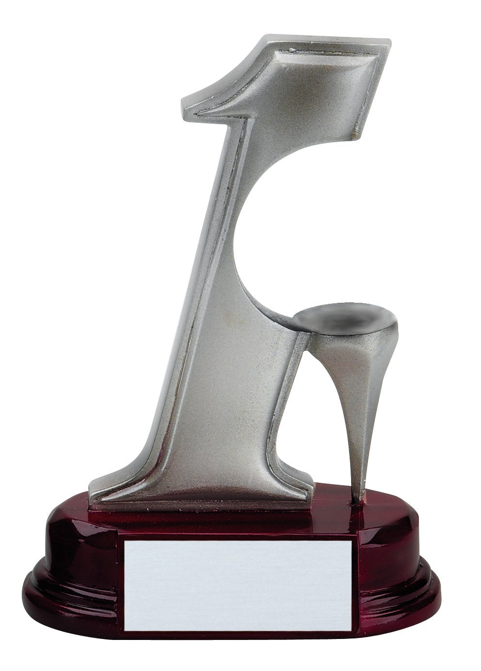 Comic hole-in-one resin trophy