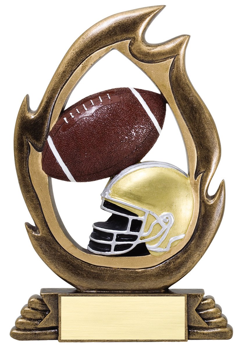 Flame Series Football Resin Trophy