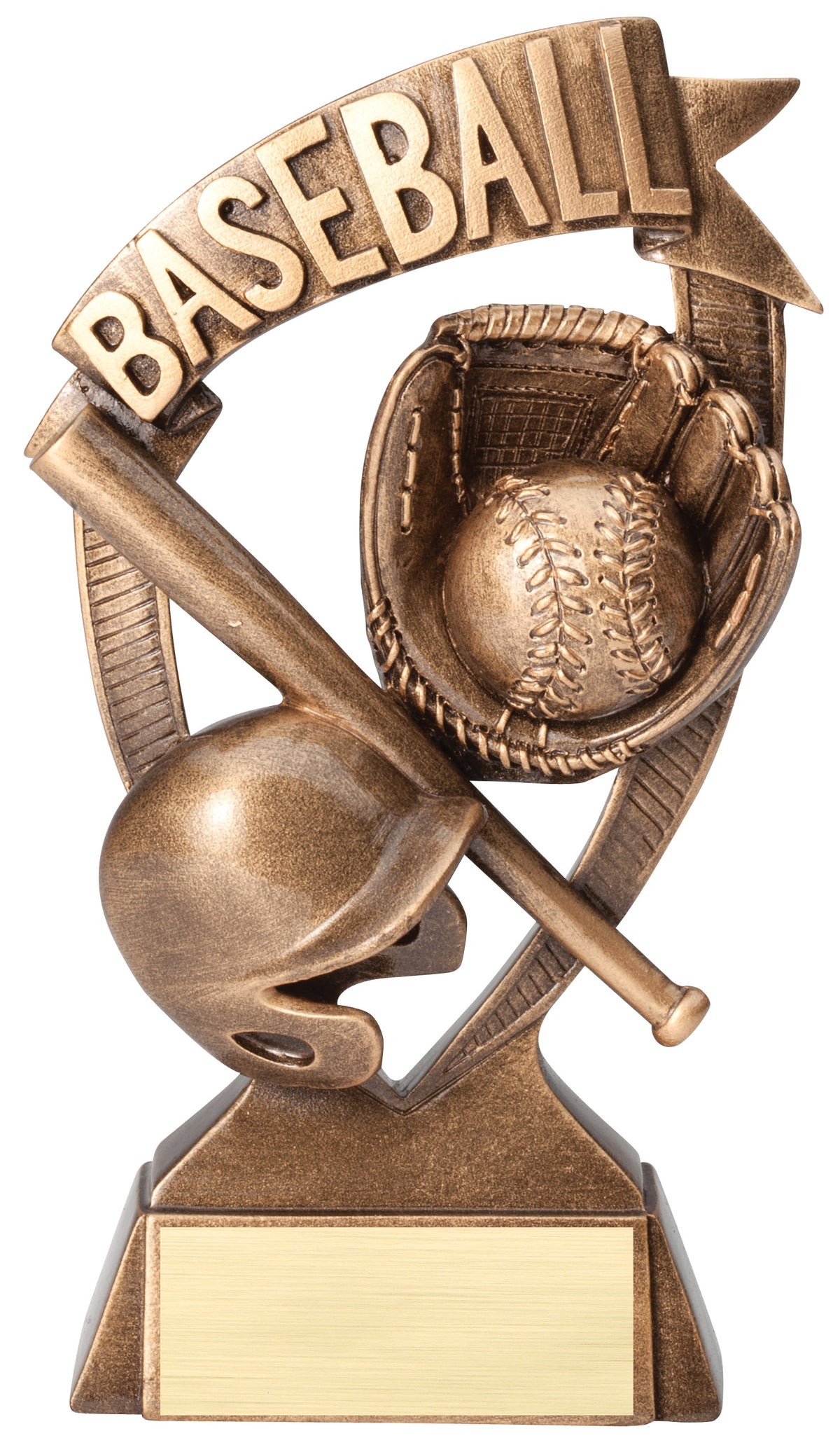 Banner Baseball Award – 7 in. with engraving plate, Townline Trophy & Design