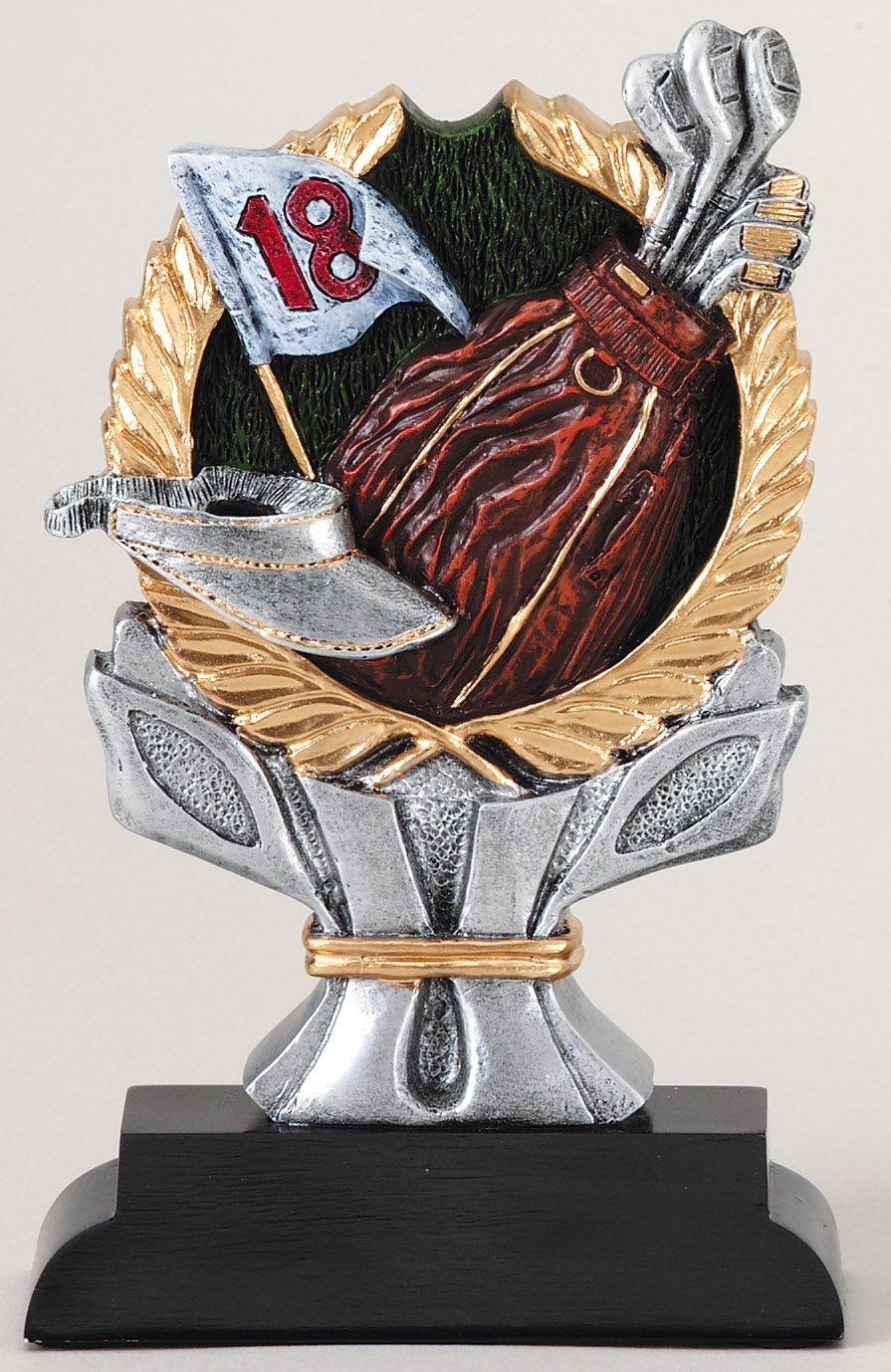 Detailed resin golf sculpture
