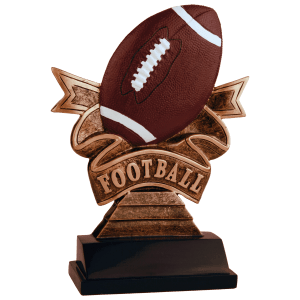 Football Ribbon Resin 7"
