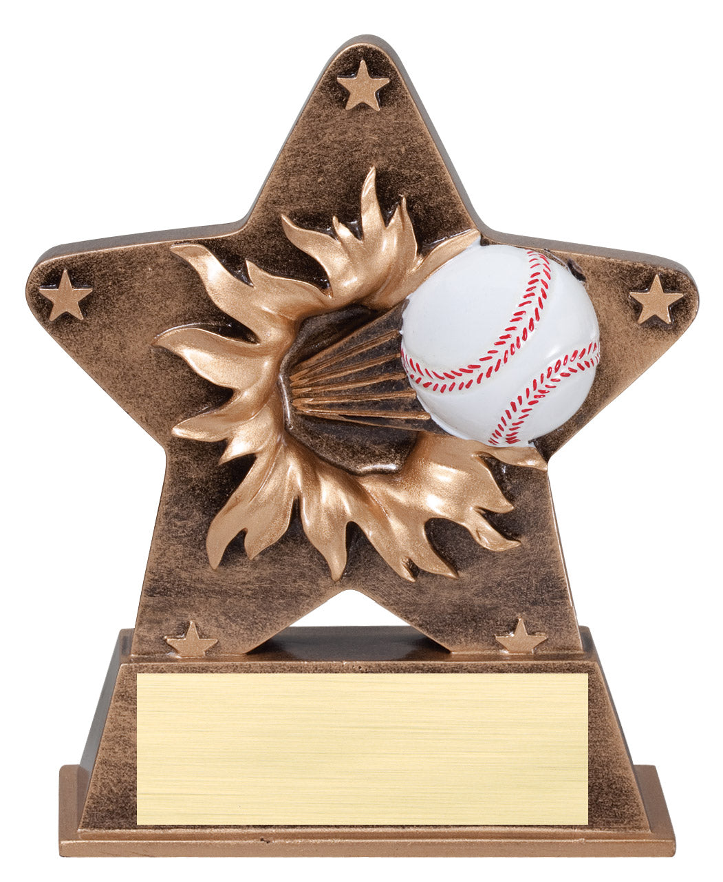 Starburst Baseball Award with engraving plate, Townline Trophy & Design