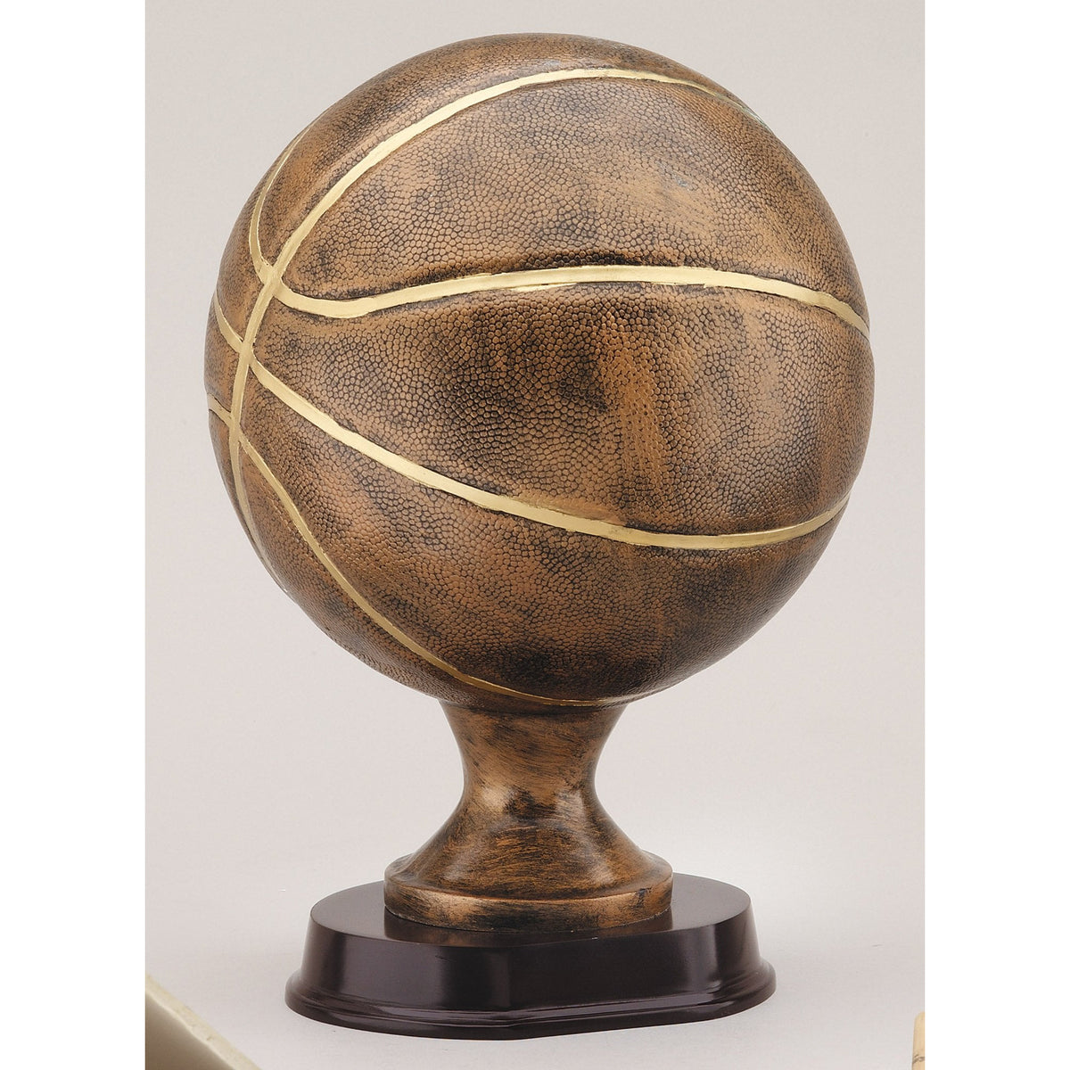 Bronze and gold basketball sculpture award