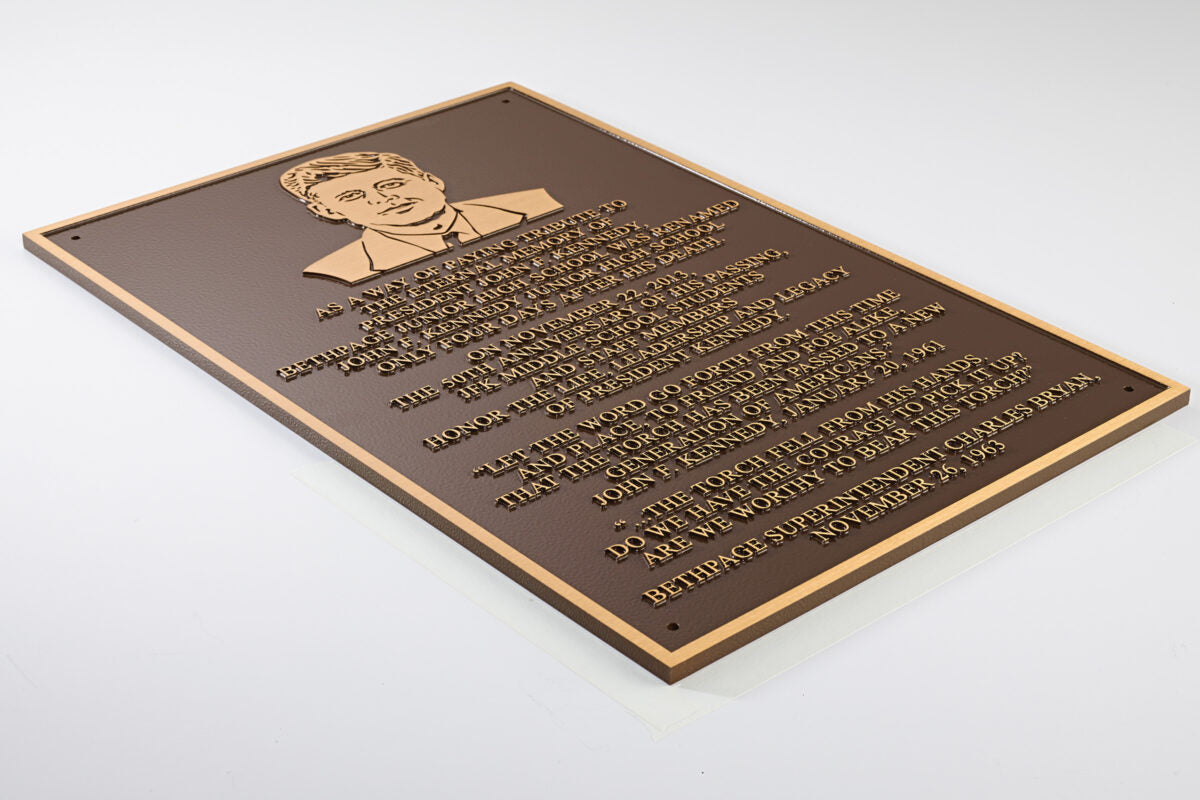 precision tooled cast plaque example