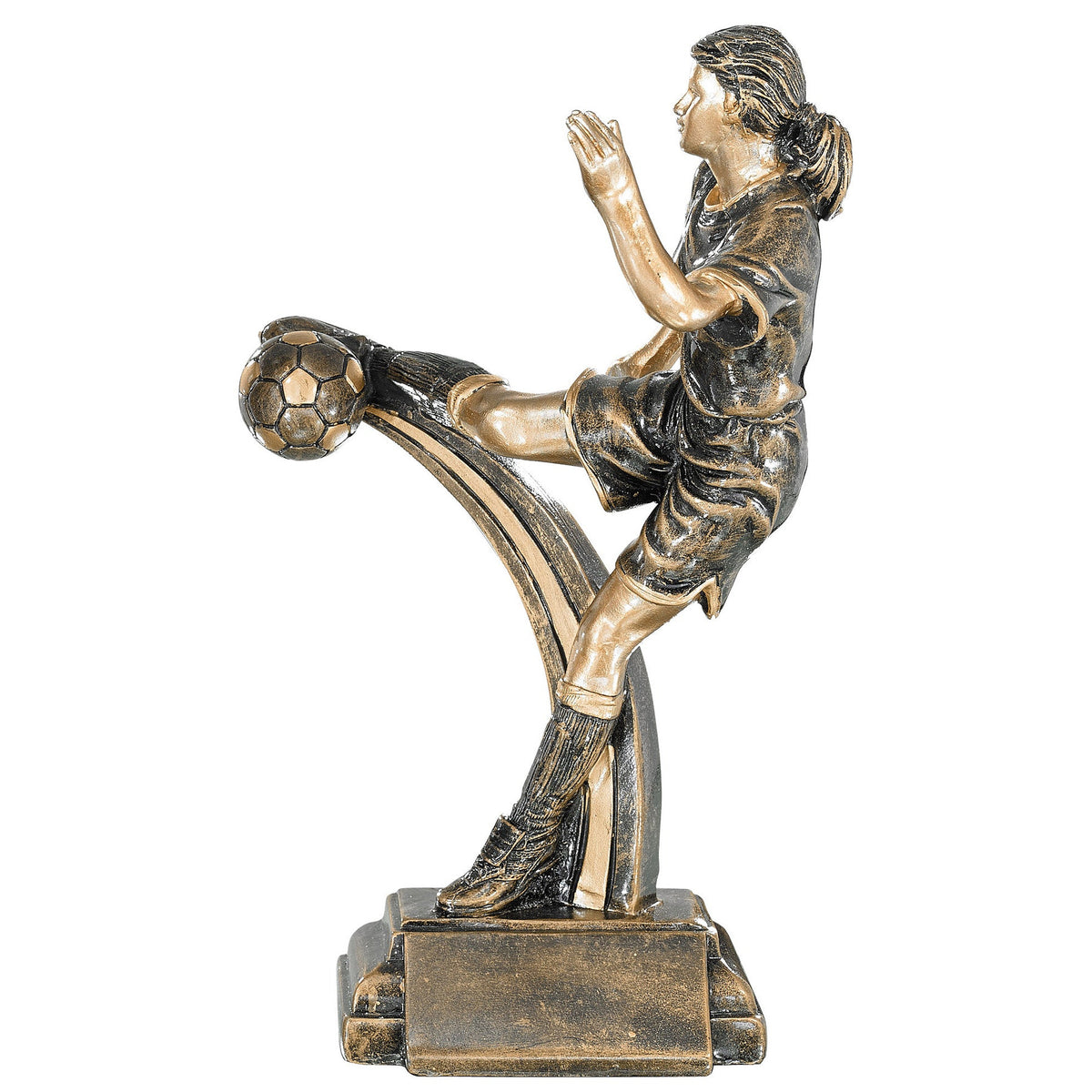 Soccer Kick Sculpture Trophy – Female