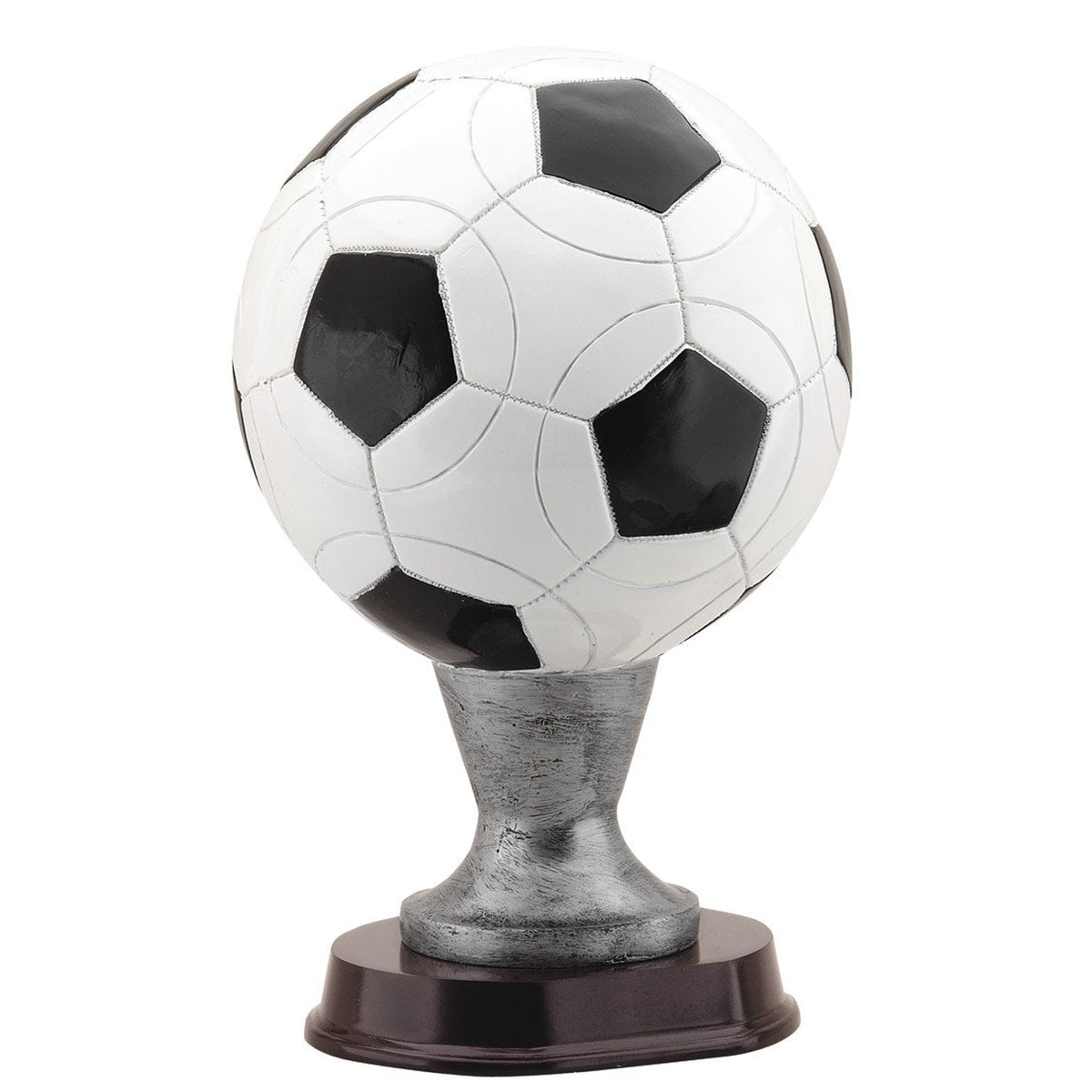 Large Soccer Ball on Wood Base