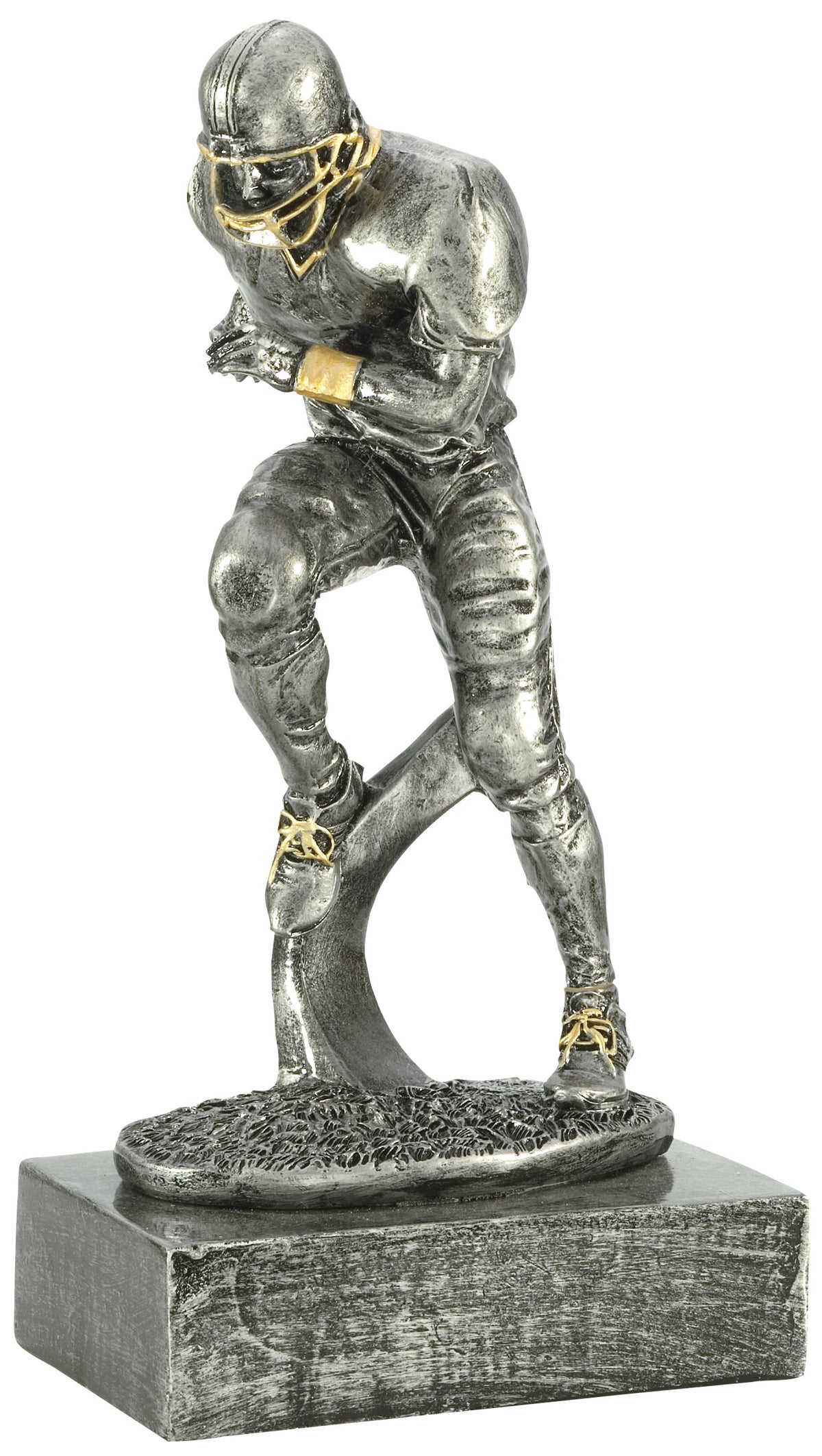 Silver Football Runner Resin Trophy
