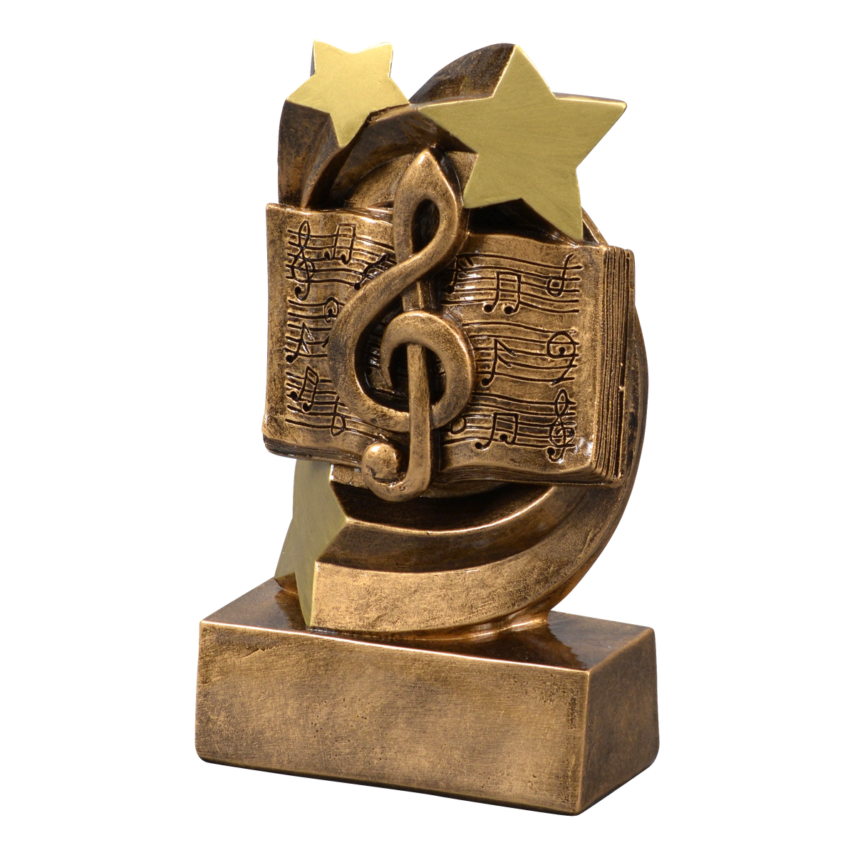Star Swirl music trophy shown from the left