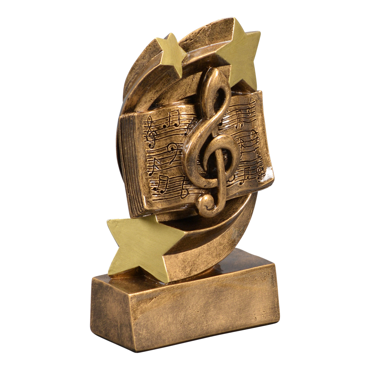 Star Swirl music trophy shown from the right