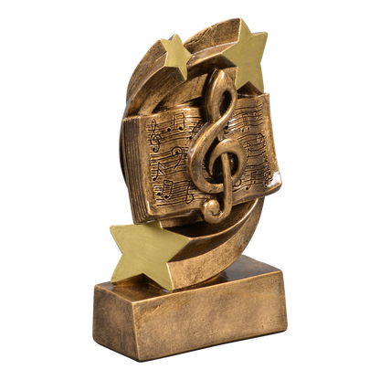 Star Swirl music trophy shown from the right