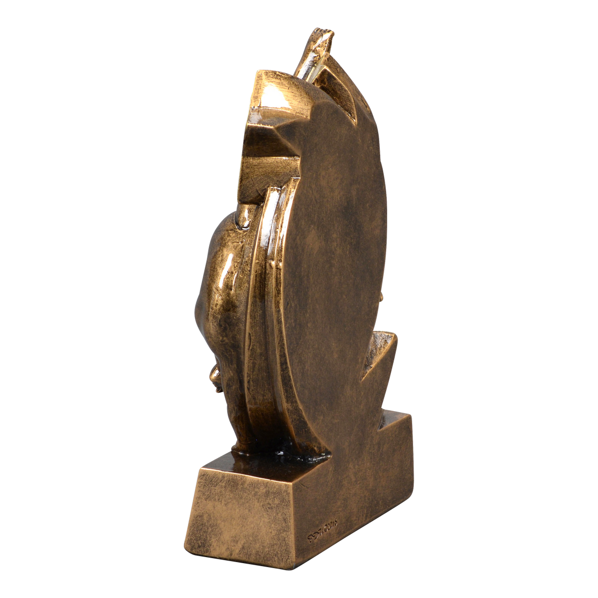 Star Swirl gymnastics trophy shown from the back