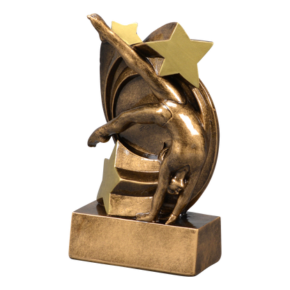 Star Swirl gymnastics trophy shown from the left