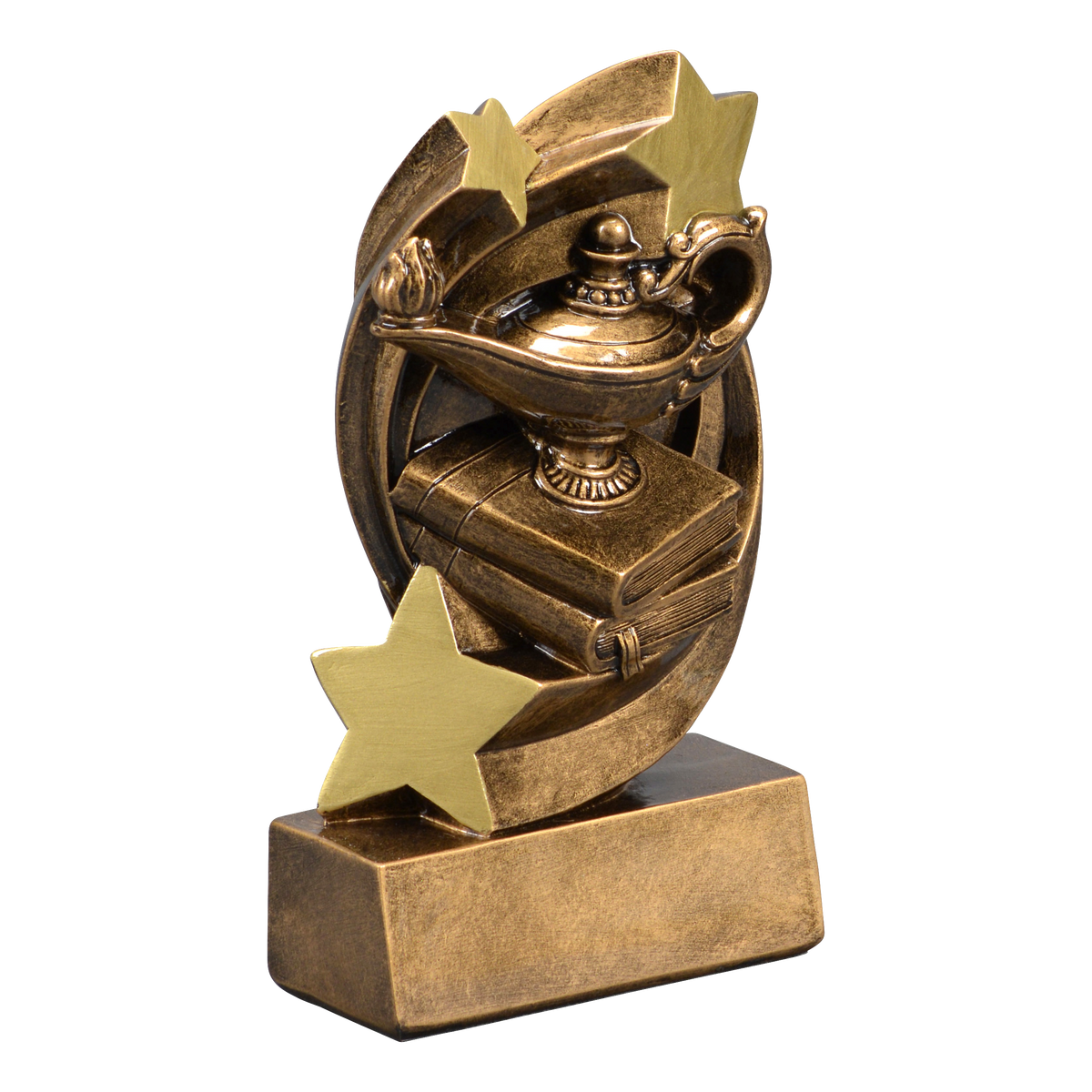 Star Swirl academic trophy shown from the right