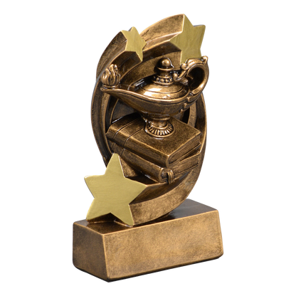 Star Swirl academic trophy shown from the right