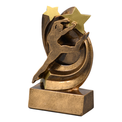 Star Swirl dance trophy shown from the left