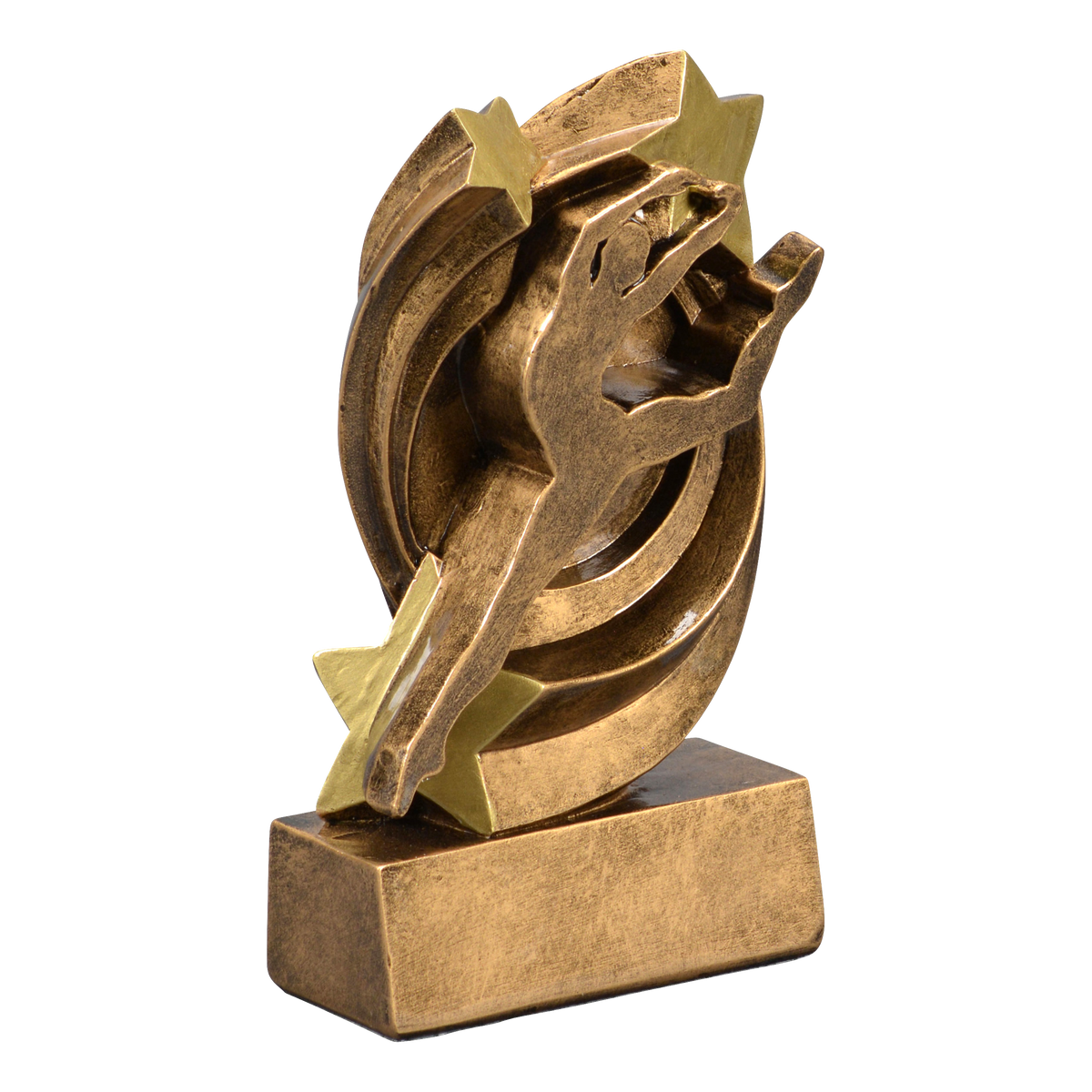 Star Swirl dance trophy shown from the right