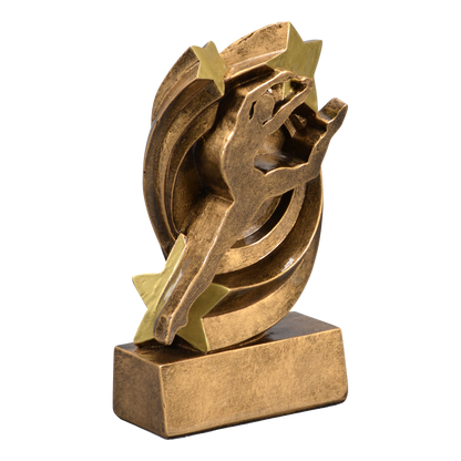 Star Swirl dance trophy shown from the right