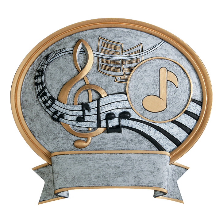 Oval Legend music award, 6 1/2 inch size