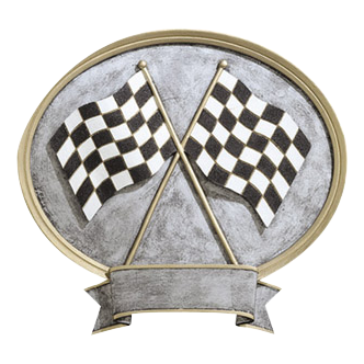 Oval racing award, 6 1/2 inch