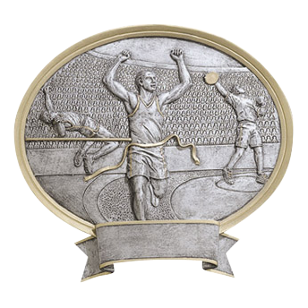 Oval Legend male track award, 6 1/2 inch size