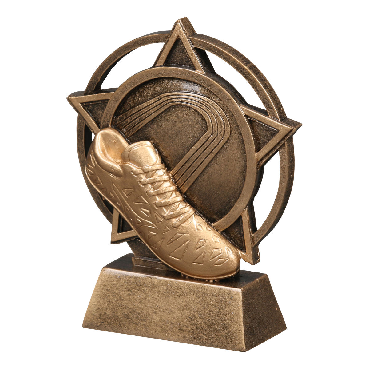 Orbit track shoe trophy shown from the left