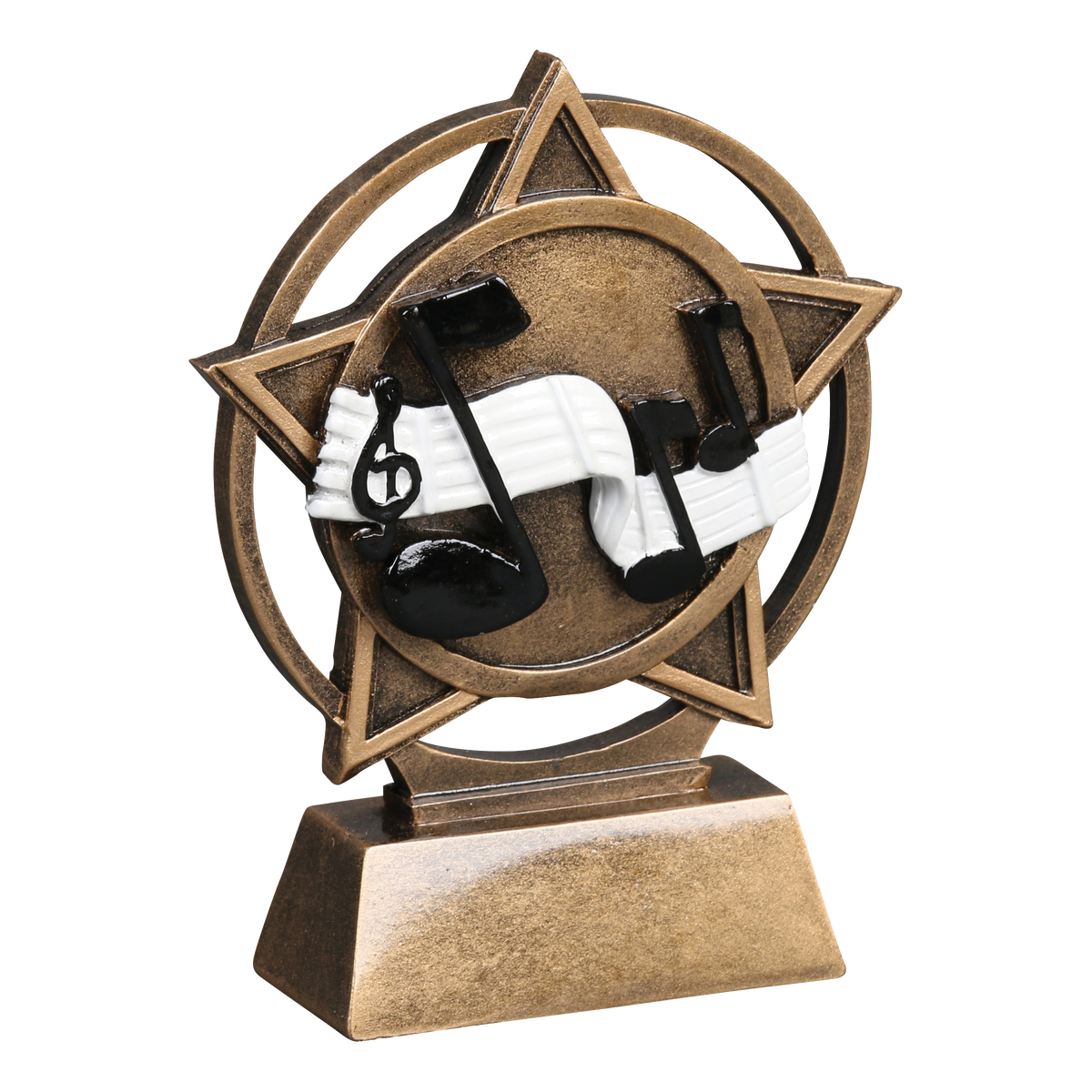 Orbit music trophy shown from the right