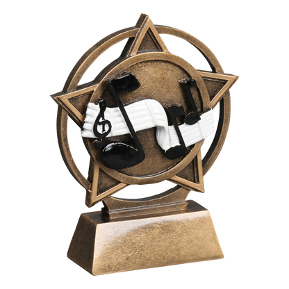 Orbit music trophy shown from the right