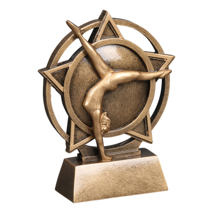 Orbit gymnastics trophy shown from the right